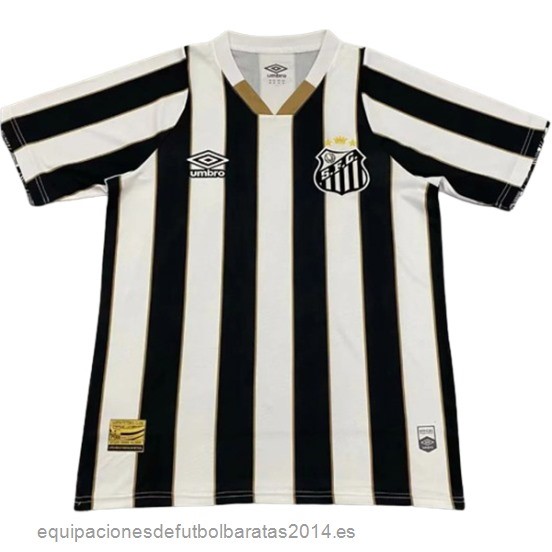 Nuevo Tailandia 2ª Camiseta Santos 24/25 Negro Blanco Baratas